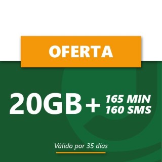 PROMOTION 600 CUP mobile balance plus bonus 20GB plus 165 MIN plus 160 SMS